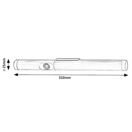 Rabalux - LED valgusti sensoriga LED/3W/3,7V 4000K 1800 mAh