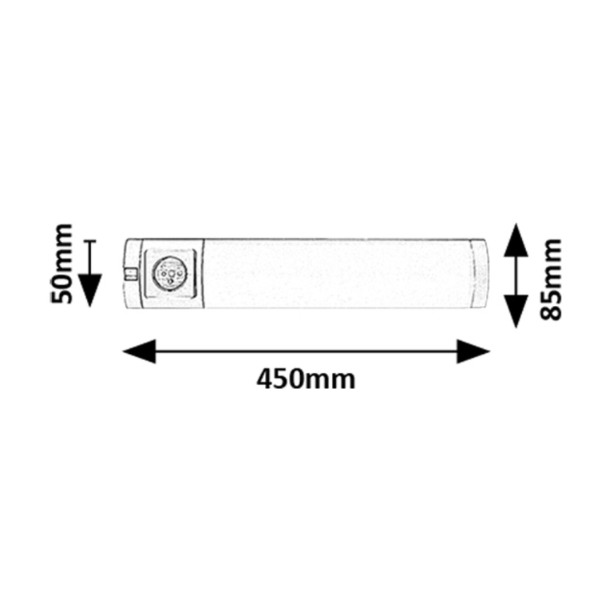 Rabalux - LED Köögimööblivalgusti sahtlitega LED/5W/230V 4000K 45 cm hõbedane