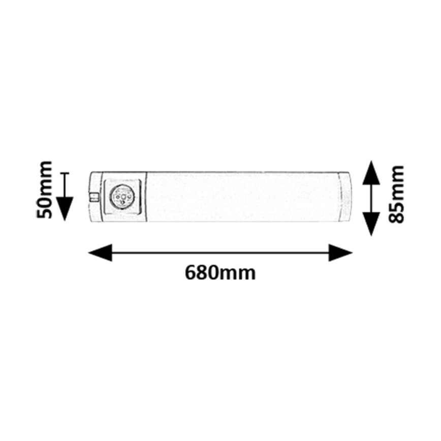 Rabalux - LED Köögimööblivalgusti sahtlitega LED/8W/230V 4000K 68 cm hõbedane