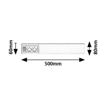 Rabalux - LED Köögimööblivalgusti sahtlitega LED/10W/230V 4000K 50 cm valge