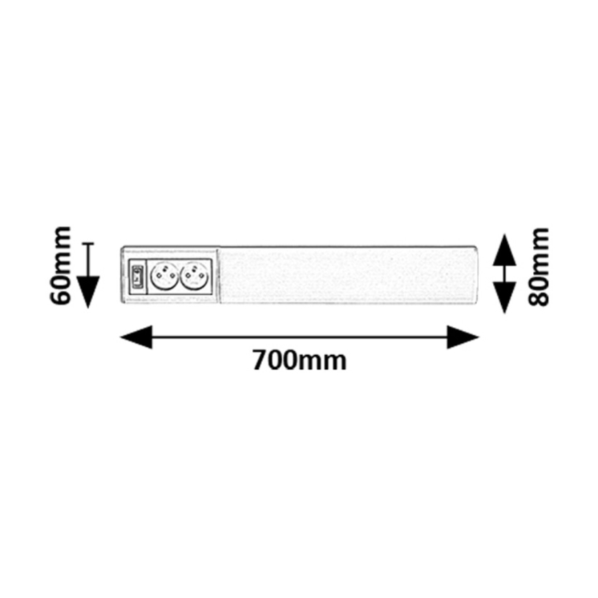 Rabalux - LED Köögimööblivalgusti sahtlitega LED/15W/230V 4000K 70 cm valge
