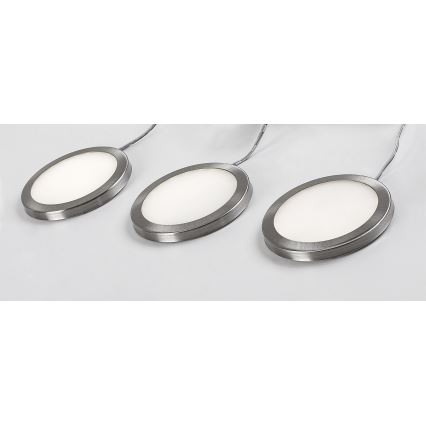 Rabalux - KOMPLEKT 3x LED Hämardatav kapivalgustus 3xLED/1W/230V 4000K