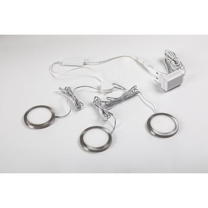 Rabalux - KOMPLEKT 3x LED Hämardatav kapivalgustus 3xLED/1W/230V 4000K