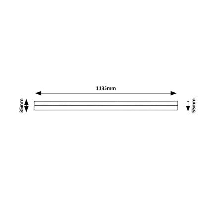 Rabalux - LED Kapialune valgusti kööki LED/24W/230V 4000K 113 cm must