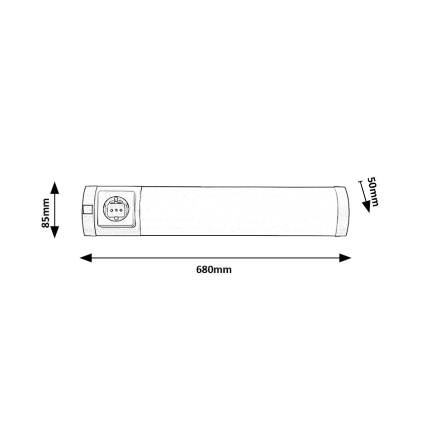 Rabalux - LED Köögimööblivalgusti sahtlitega LED/8W/230V 4000K 68 cm matt kroom