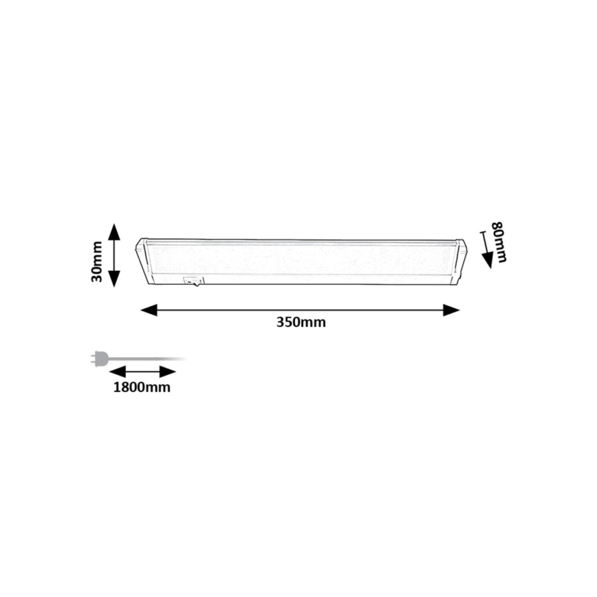 Rabalux - LED Kapialune valgusti kööki LED/5W/230V 4000K hõbedane