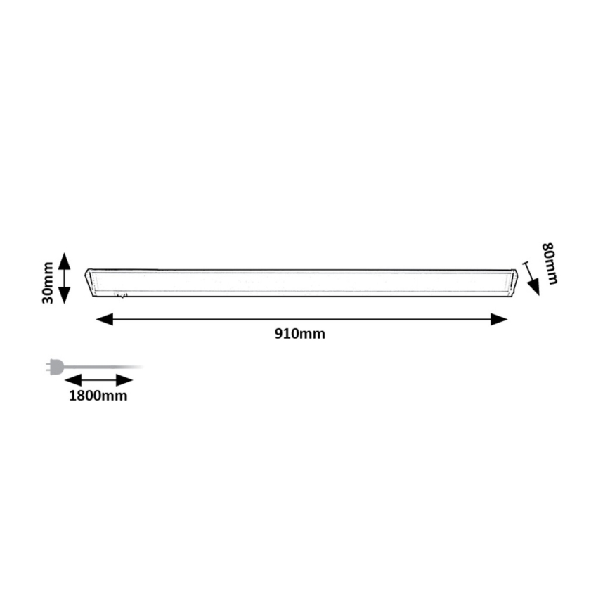 Rabalux - LED Kapialune valgusti kööki LED/15W/230V 4000K 91 cm valge