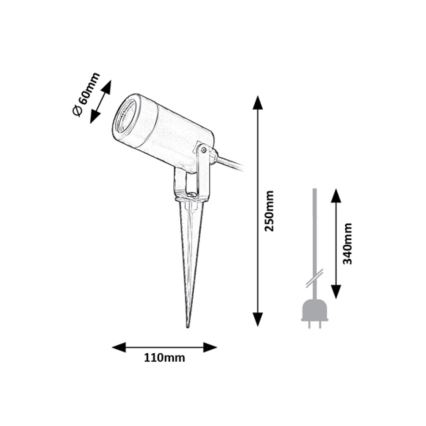 Rabalux - Välivalgusti 1xGU10/4W/230V IP65