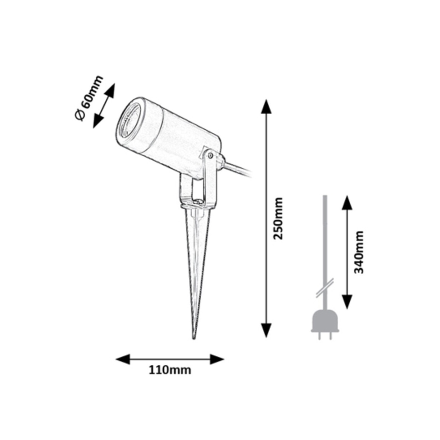 Rabalux - Välivalgusti 1xGU10/4W/230V IP65