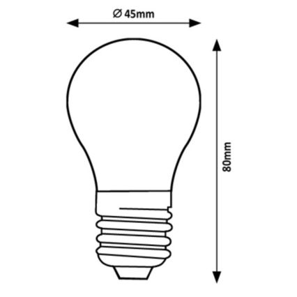 Rabalux - LED Pirn G45 E27/2W/230V 3000K Energiaklass A