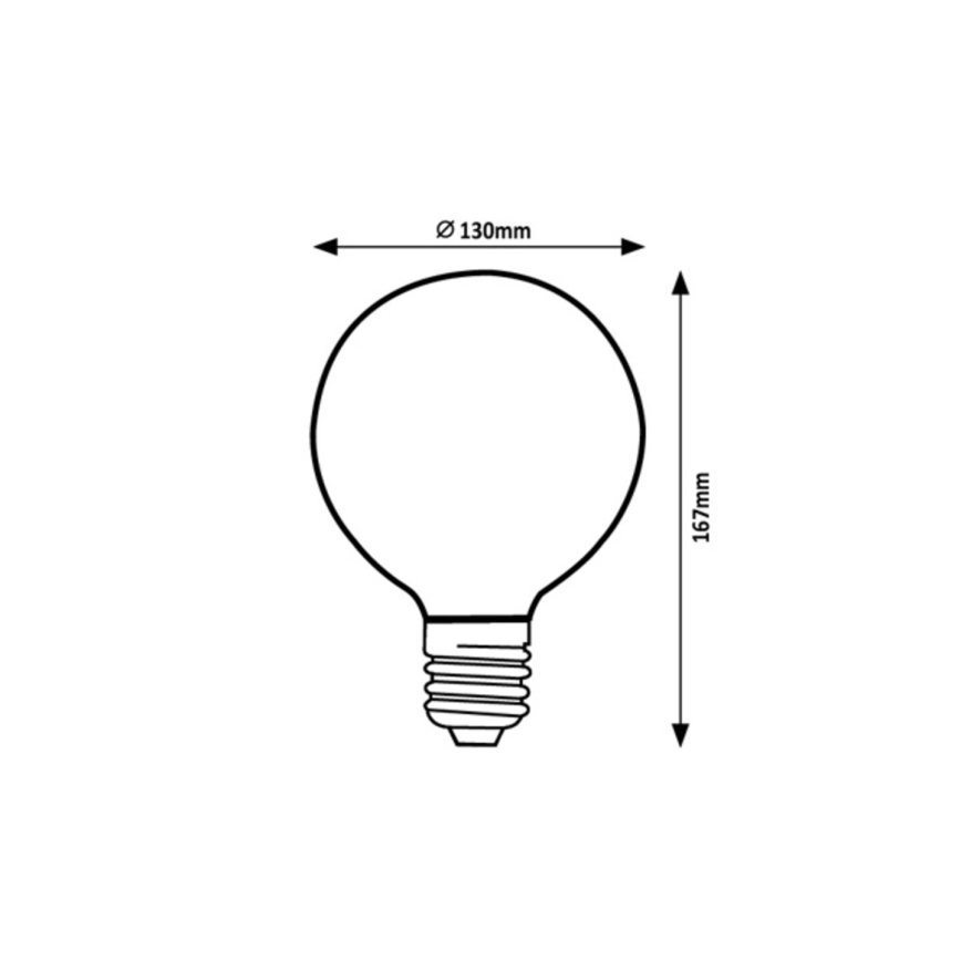 Rabalux - LED Dekoratiivne pirn G125 E27/3W/230V 1800K