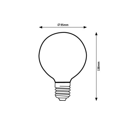 Rabalux - LED Pirn FILAMENT G95 E27/7W/230V 4000K