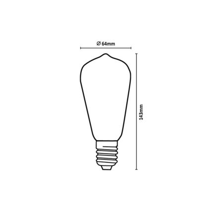 Rabalux - LED Pirn FILAMENT ST64 E27/6W/230V 4000K