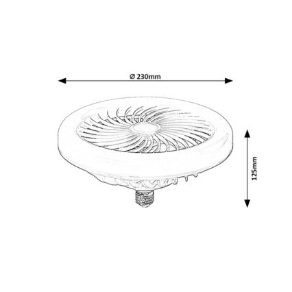 Rabalux - LED-pirn ventilaatoriga SMD E27/16W/230V