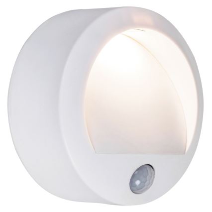 Rabalux - LED Väli seinavalgusti anduriga LED/1,5W/3xAA IP44 valge