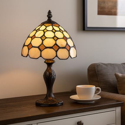 Tiffany vitraažklaasiga laualamp MARVEL 1xE14/40W/230V