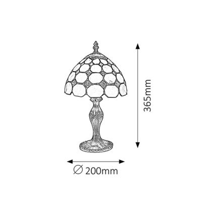 Tiffany vitraažklaasiga laualamp MARVEL 1xE14/40W/230V