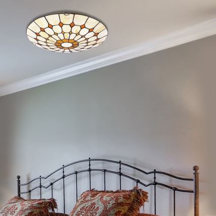 Rabalux - Tiffany vitraažklaasiga laevalgusti 2xE27/60W/230V d. 40 cm