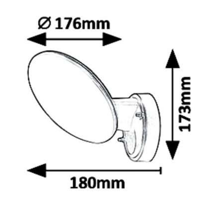 Rabalux 8134 - LED Väli seinavalgusti VARNA LED/12W/230V IP54