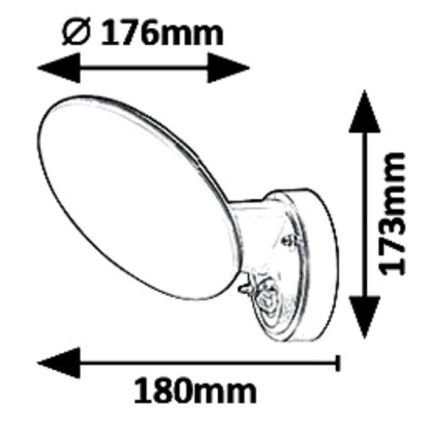 Rabalux - LED Väli seinavalgusti anduriga LED/12W/230V IP54