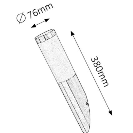 Rabalux 8261 - Väli seinavalgusti INOX TORCH 1xE27/25W