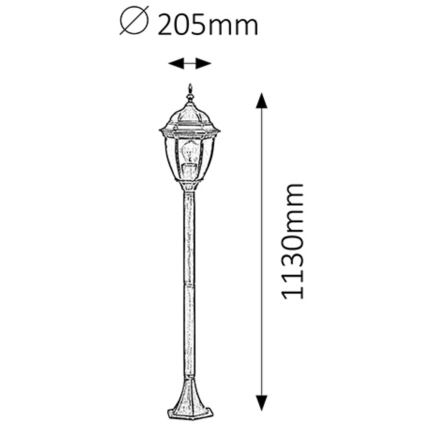 Rabalux - Välivalgusti 1xE27/100W/230V IP44 113 cm