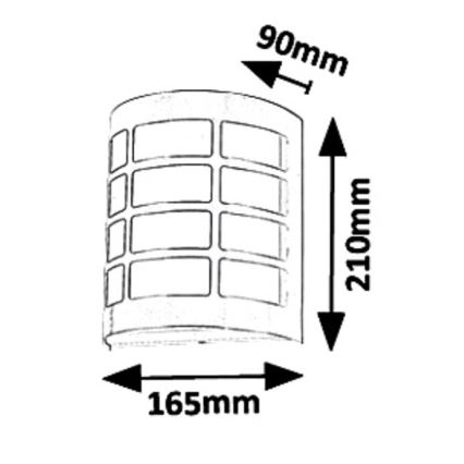 Rabalux 8799 - Väli seinavalgusti SEVILLA 1xE27/11W/230V IP44