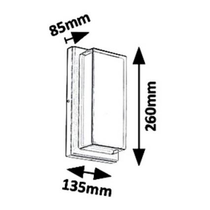 Rabalux 8830 - LED Väli seinavalgusti ANDORRA LED/12W/230V IP54