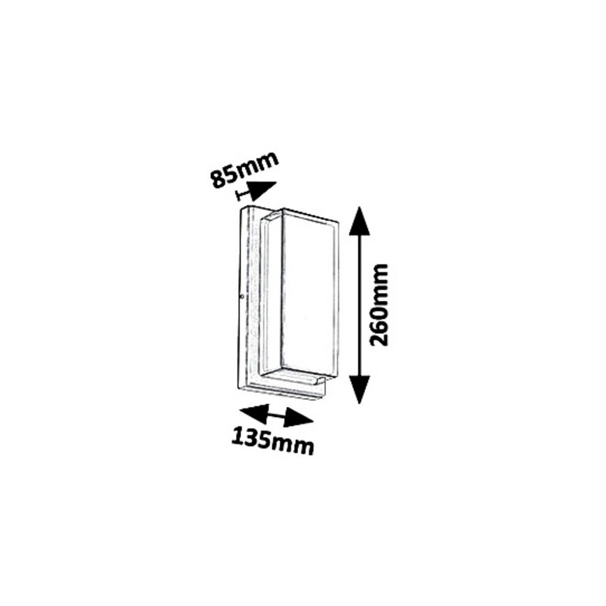 Rabalux 8830 - LED Väli seinavalgusti ANDORRA LED/12W/230V IP54