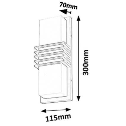 Rabalux - LED Väli seinavalgusti LED/12W/230V 800lm 4000K IP44