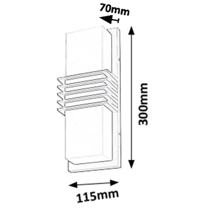 Rabalux - LED Väli seinavalgusti LED/12W/230V 800lm 4000K IP44