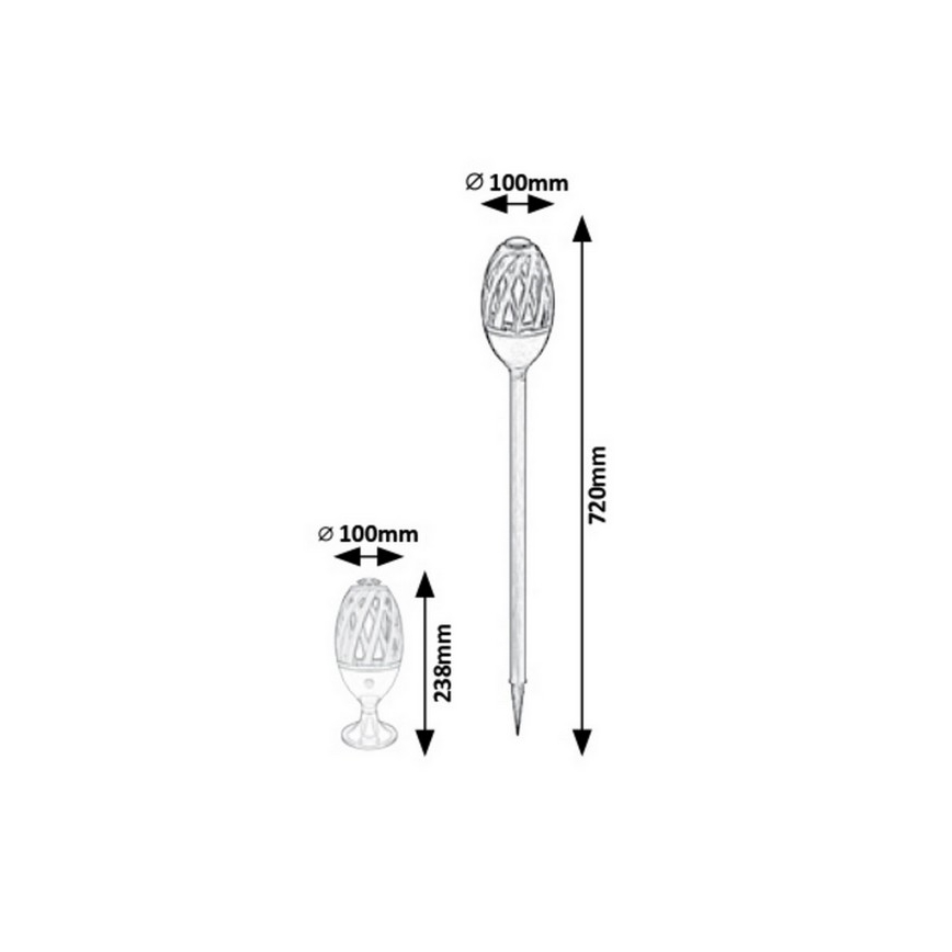 Rabalux - LED Välivalgusti LED/5W/ koos laetava USB akuga IP65