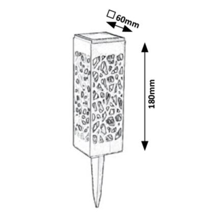 Rabalux - LED Välisvalgusti päikeseenergial LED/0,16W/1xAA 400 mAh IP24