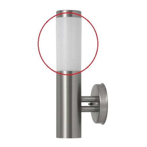 Rabalux - Asendusklaas välivalgustile INOX TORCH E27 valge