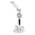 Rabalux - hämardatav LED laualamp ventilaatori ja ekraaniga LED/7W/5V 3000/4000/6500K