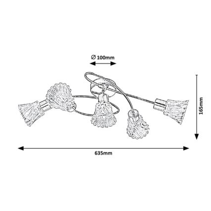 Rabalux - Kohtvalgusti 5xE14/40W/230V