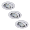 Rabalux - KOMPLEKT 3× LED süvistatavaid laevalgusteid, 1× GU10/3W/230V, IP40