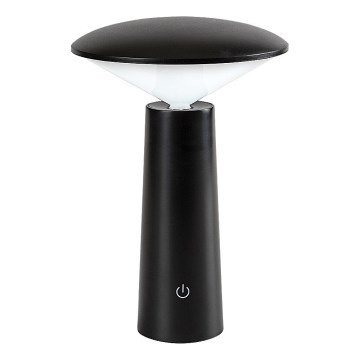 Rabalux - LED Hämardatav laetav puutetundlik laualamp POLPERRO LED/3W/3,7V 1200mAh must