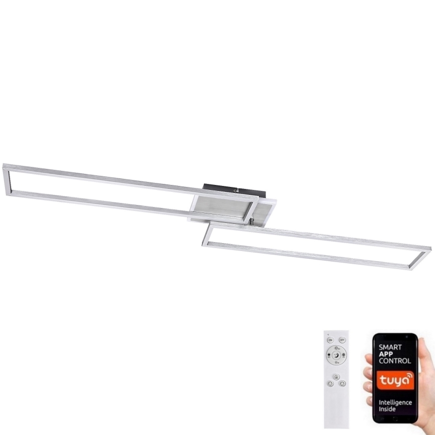 Rabalux - LED Hämardatav laevalgusti LED/40W/230V 2700-6500K Wi-Fi Tuya matt kroom + kaugjuhtimispult