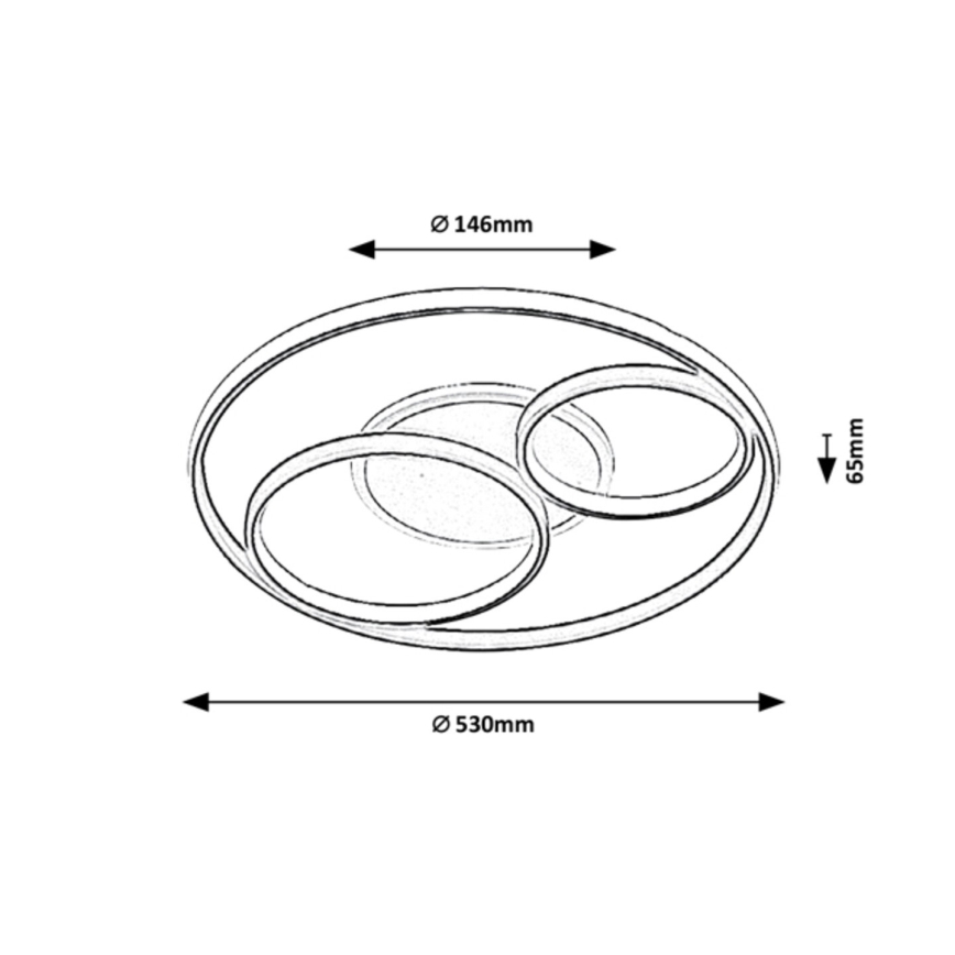 Rabalux - LED Hämardatav laevalgusti LED/50W/230V 3000-6000K + kaugjuhtimispult