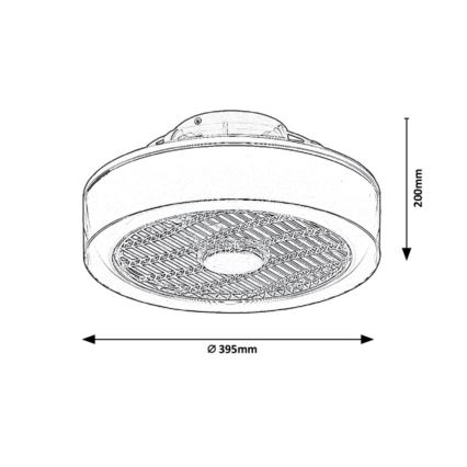 Rabalux - LED Hämardatav laevalgusti ventilaatoriga LED/30W/230V 3000-6000K + Pult