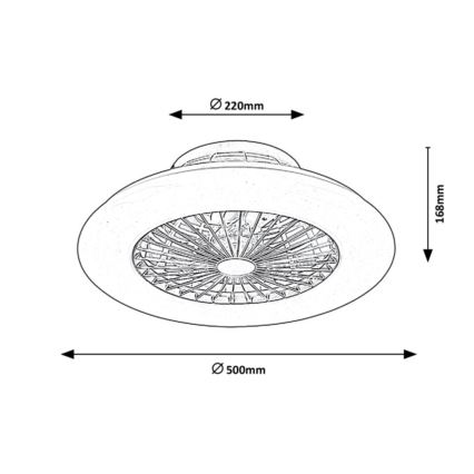 Rabalux - LED Hämardatav laevalgusti ventilaatoriga LED/30W/230V 3000-6500K + pult