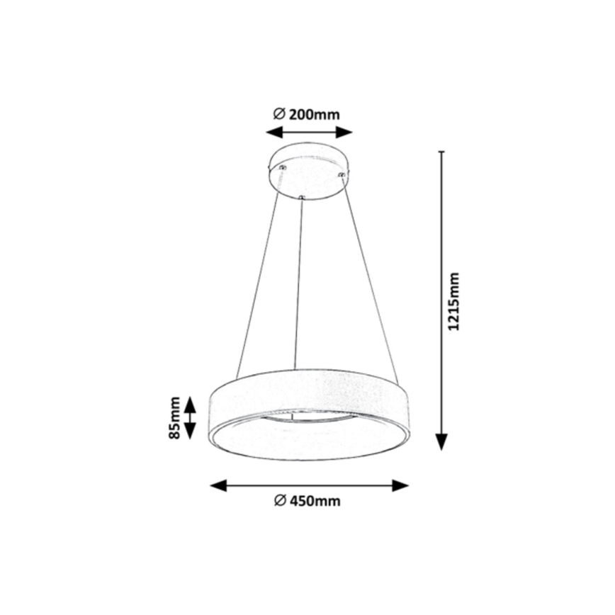Rabalux - LED Hämardatav lühter LED/24W/230V ümmargune 3000-6000K + pult