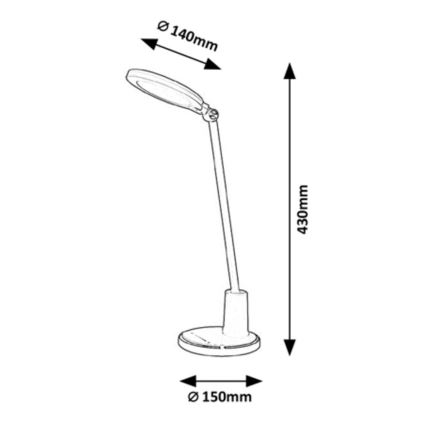 Rabalux - LED Hämardatav puutetundlik laualamp LED/10W/230V 3000-6000K