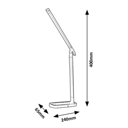 Rabalux - LED Hämardatav puutetundlik laualamp LED/7W/230V must