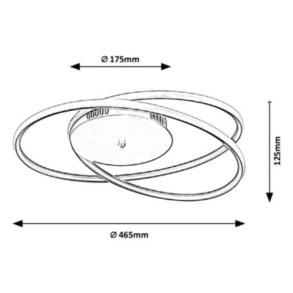 Rabalux - LED laelamp LED/40W/230V läbimõõt 46,5