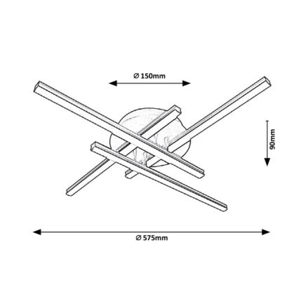 Rabalux - LED Laevalgusti 4xLED/25W/230V