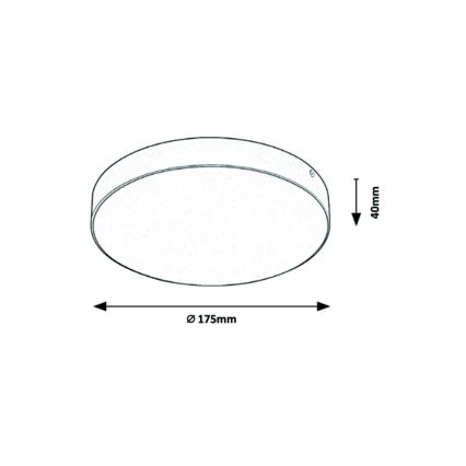 Rabalux - LED Laevalgusti LED/18W/230V 3000-6000K IP44 must