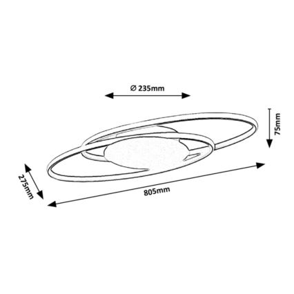 Rabalux - LED laevalgusti LED/50W/230V 27,5x80,5 cm