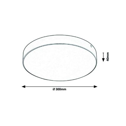 Rabalux - LED Laevalgusti vannituppa LED/24W/230V 2800K/4000K/6000K IP44 must